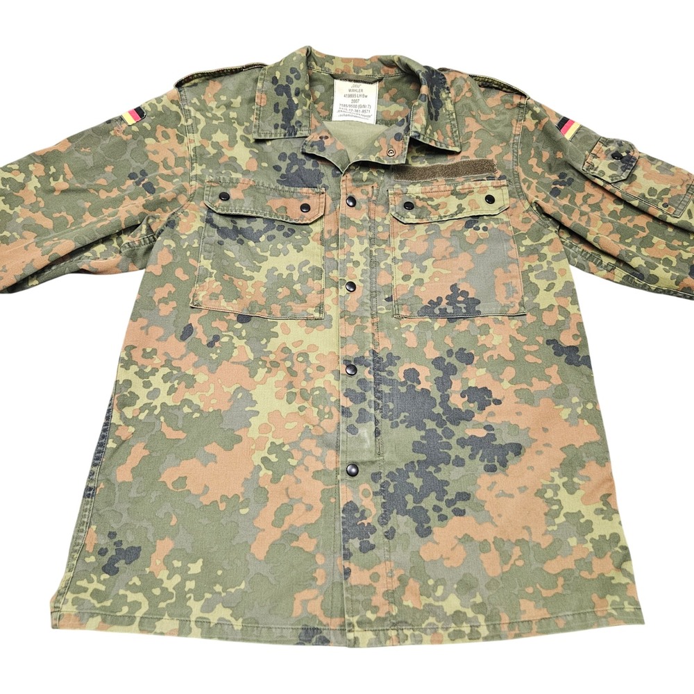 Bundeswehr Flecktarn Field Shirt‎ Jacket 7 Camo Military Surplus Utility Outdoor